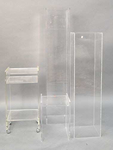 FOUR PIECE LUCITE GROUP, TO INCLUDE