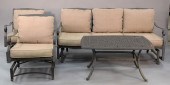 FOUR PIECE METAL OUTDOOR SET,