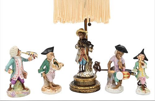 FOUR PIECE PORCELAIN MONKEY BAND,