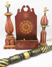 FOUR PIECE PRIMITIVE PAINTED G