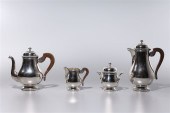 Four piece silver plate Christ
