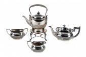 FOUR-PIECE SILVER-PLATED TEA S