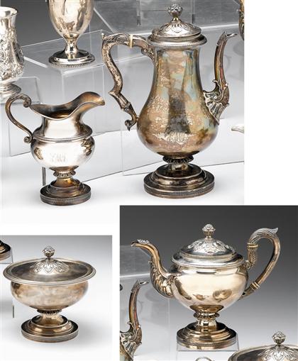 Four piece silver tea service    t.