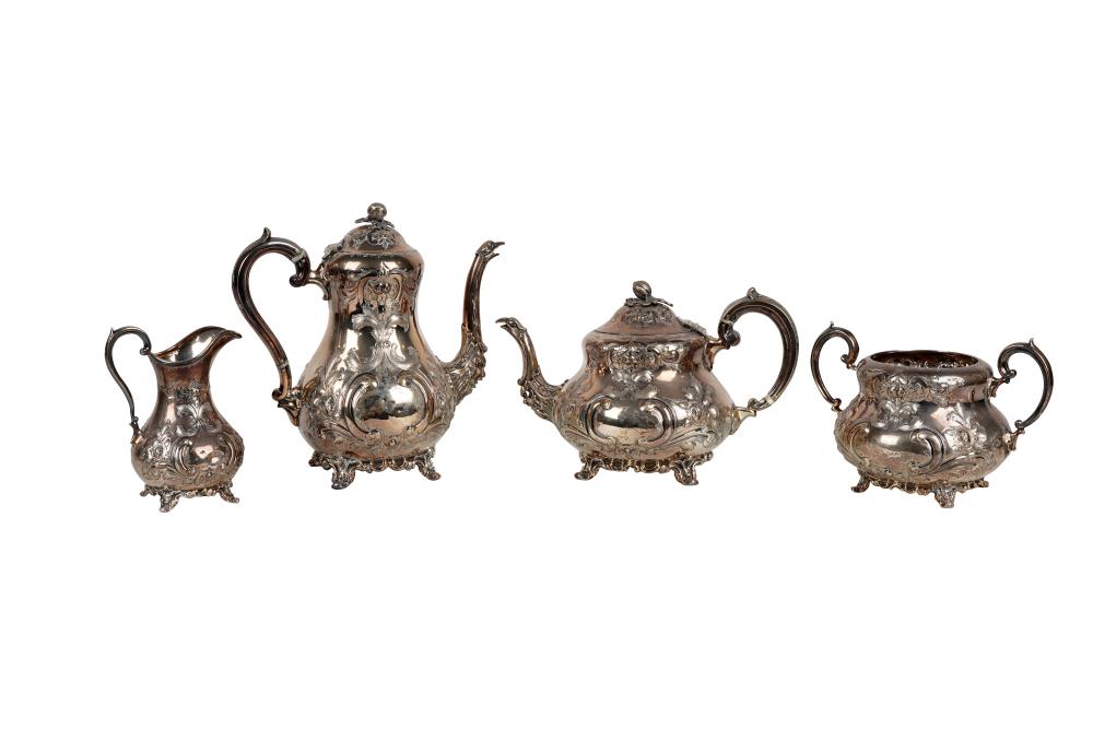 FOUR PIECE SILVERPLATE TEA SETthe
