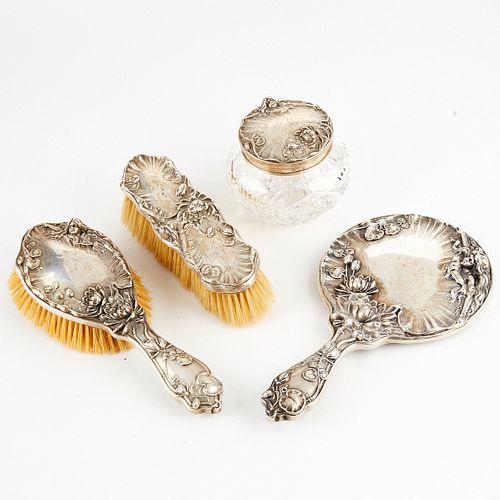 FOUR PIECE STERLING NOUVEAU
