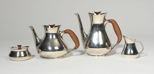 FOUR-PIECE STERLING SILVER TEA