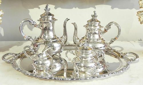 FOUR PIECE STERLING TEA SETFour