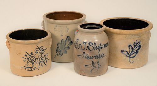 FOUR PIECE STONEWARE LOT, TO