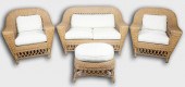FOUR-PIECE SUITE OF WICKER FUR