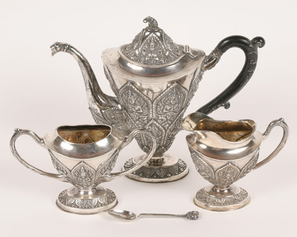 Four piece tea set: Southeast Asian
