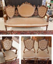 FOUR-PIECE VICTORIAN SEATING F