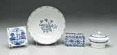 Four pieces blue and white Del