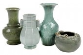FOUR PIECES CHINESE CELADON GL