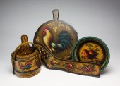 FOUR PIECES DECORATED BY JOHN