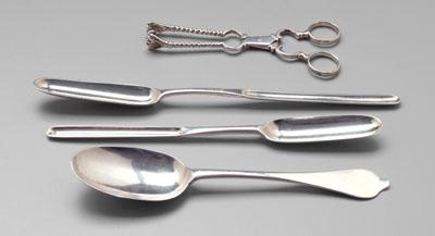 Four pieces English silver: