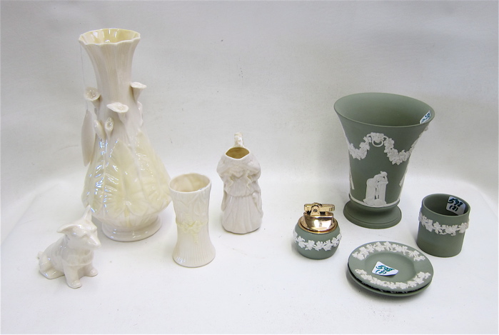 FOUR PIECES IRISH BELLEEK AND