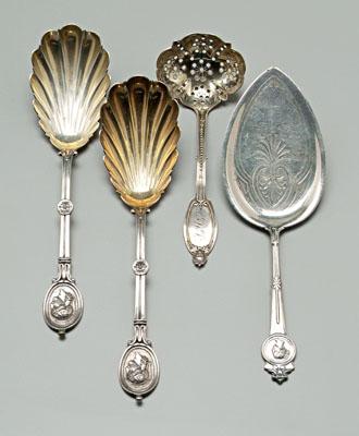 Four pieces Medallion silver