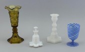 FOUR PIECES OF 19TH CENTURY GL