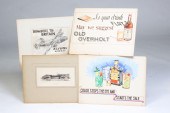 FOUR PIECES OF ADVERTISING ART