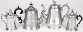 FOUR PIECES OF AMERICAN PEWTER