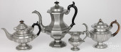 FOUR PIECES OF AMERICAN PEWTER