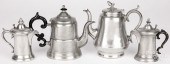 FOUR PIECES OF AMERICAN PEWTER