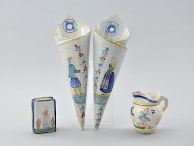 Four Pieces of Antique Quimper Of