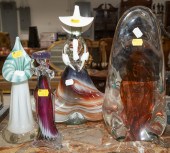FOUR PIECES OF ART GLASS Inclu