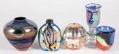 FOUR PIECES OF ART GLASSFour p