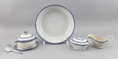 FOUR PIECES OF BLUE AND WHITE