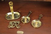 FOUR PIECES OF BRASS. Includin