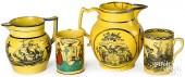 FOUR PIECES OF CANARY STAFFORD