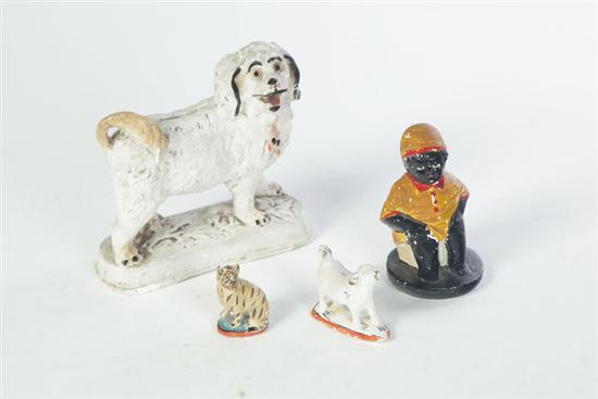 FOUR PIECES OF CHALKWARE.  American