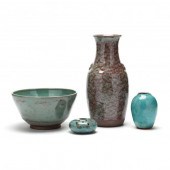 FOUR PIECES OF CHINESE BLUE JU
