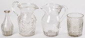 FOUR PIECES OF COLORLESS GLASS