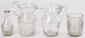 FOUR PIECES OF COLORLESS GLASS