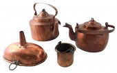 FOUR PIECES OF COPPER INCLUDIN
