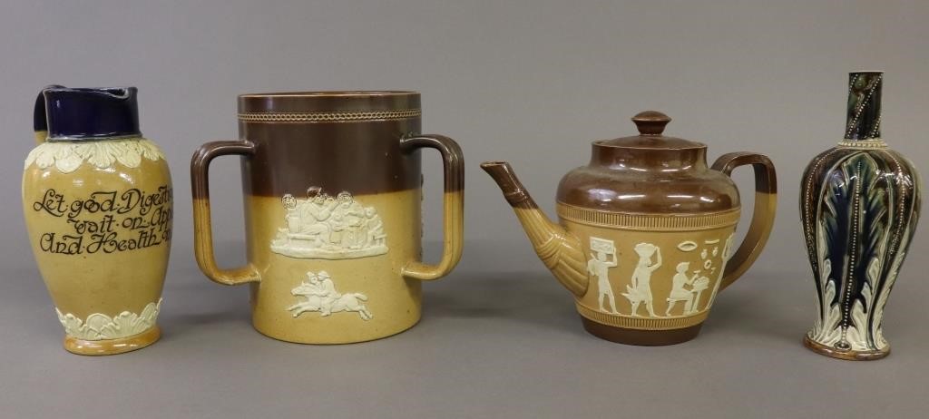 Four pieces of Doulton Lambeth,