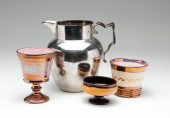 FOUR PIECES OF ENGLISH LUSTER.