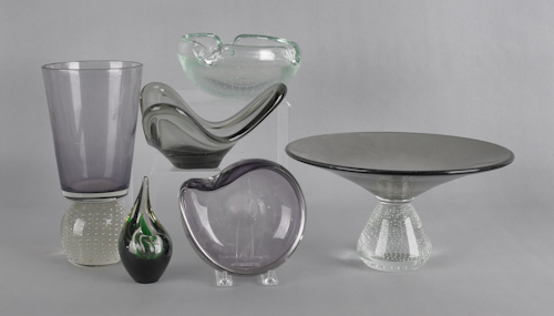 Four pieces of Erickson art glass