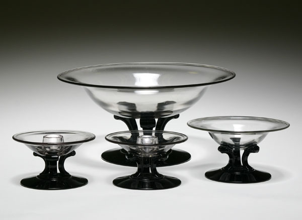 Four pieces of Fostoria 2433