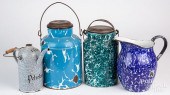 FOUR PIECES OF GRANITEWARE, CA