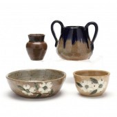 FOUR PIECES OF HILTON POTTERY,