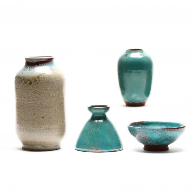 FOUR PIECES OF JUGTOWN CHINESE BLUE