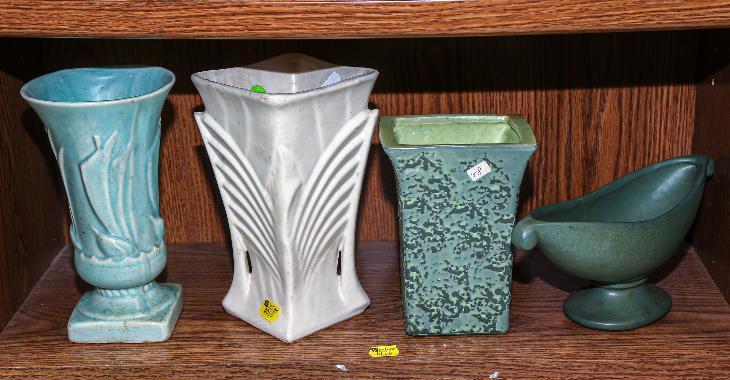FOUR PIECES OF MCCOY POTTERY
