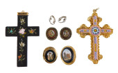FOUR PIECES OF MICRO MOSAIC AN