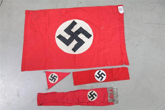 FOUR PIECES OF NAZI MEMORABILIA.