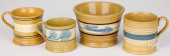 FOUR PIECES OF OHIO YELLOWWARE