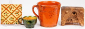 FOUR PIECES OF REDWARE<br>Grou