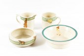 FOUR PIECES OF ROSEVILLE JUVEN